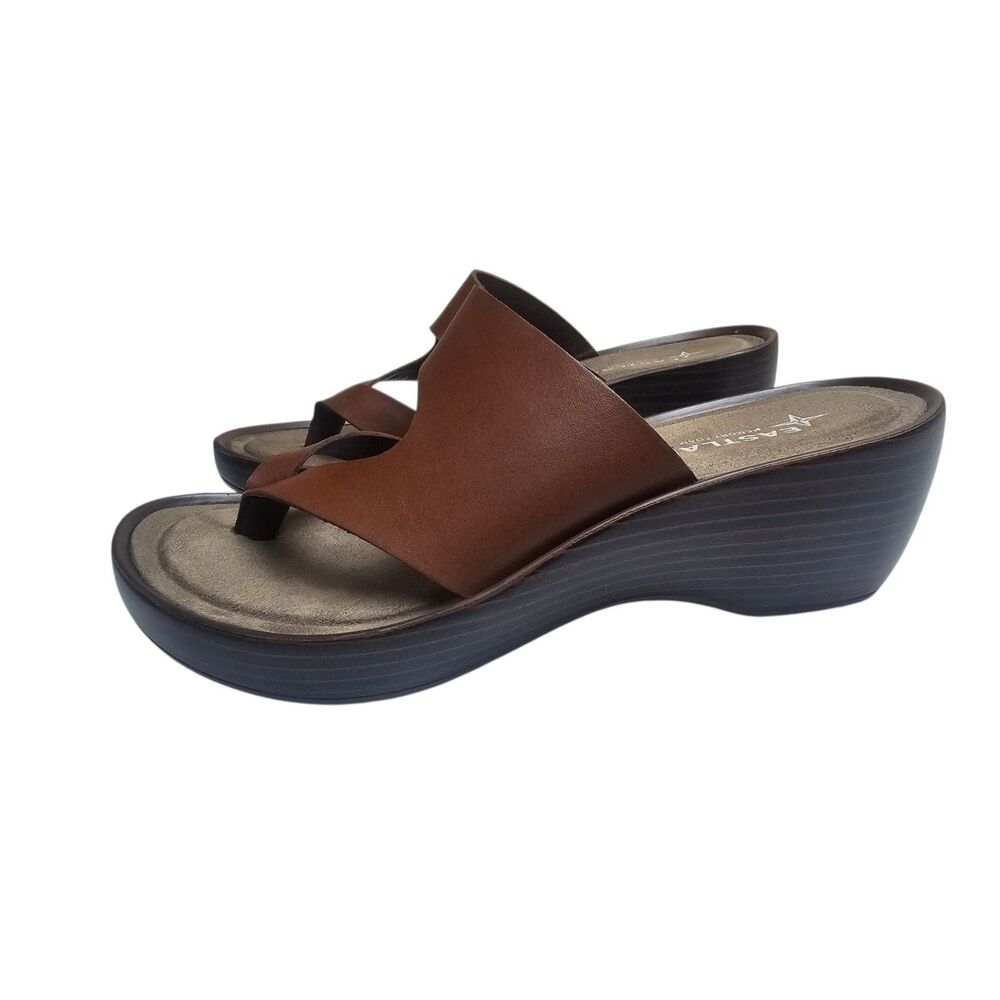 New Eastland Women's Laurel Wedge Sandals Tan 8
